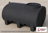 Enduraplas 550 Gallon Black Horizontal Leg Tank. Polyethylene; Black; dimensions 40.0in H x 57.0in W x 80.0in L; 231.0 lb empty; 1.9 specific gravity rating; fittings: 1 Outlet , 1 Manway / Lid; 10 Year Warranty with Activation. Manufacturer part number THF00500B. Sold by OneSource Plastics (https://www.onesourceplastics.com).