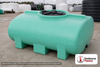 Enduraplas 200 Gallon Green Horizontal Leg Tank. Polyethylene; Green; dimensions 27.0in H x 47.0in W x 55.0in L; 88.0 lb empty; 1.9 specific gravity rating; fittings: 1 Outlet , 1 Manway / Lid; 10 Year Warranty with Activation. Manufacturer part number THF00200G. Sold by OneSource Plastics (https://www.onesourceplastics.com).