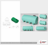 Dimensional spec drawing for Enduraplas 1600 Gallon Horizontal Leg Tank (130" L x 71" W x 59" H)