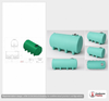 Dimensional spec drawing for Enduraplas 2200 Gallon Horizontal Leg Tank (130" L x 71" W x 72" H)