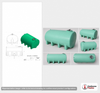 Enduraplas 3200 Gallon Green Horizontal Leg Tank