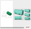 Dimensional spec drawing for Enduraplas 4500 Gallon Horizontal Leg Tank (179" L x 95" W x 84" H)