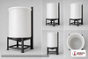 Chem-Tainer 200 Gallon 20 Degree Plastic Vertical Open Top Cone Bottom Tank