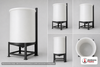 Dimensional spec drawing for Chem-Tainer 200 Gallon Open Top - Cone Bottom (31" L x 31" W x 65" H)