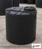 Snyder Industries 275 Gallon ASTM XLPE Black Heavy Duty Vertical Storage Tank. Crosslinked Linear Polyethylene; Black; dimensions 59.0in H x 47.0in W x 47.0in L; 96.0 lb empty; 1.9 specific gravity rating; fittings: 1 Manway / Lid; max temp 140 deg  F / 60 deg  C; 3 Year Warranty. Manufacturer part number 5740100n48. Manufactured by Snyder. Sold by OneSource Plastics (https://www.onesourceplastics.com).