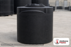 Snyder Industries 100 Gallon ASTM XLPE Black Heavy Duty Vertical Storage Tank. Crosslinked Linear Polyethylene; Black; dimensions 41.0in H x 30.0in W x 30.0in L; 45.0 lb empty; 1.9 specific gravity rating; fittings: 1 Manway / Lid; max temp 140 deg  F / 60 deg  C; 3 Year Warranty. Manufacturer part number 1012700n48. Manufactured by Snyder. Sold by OneSource Plastics (https://www.onesourceplastics.com).