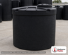 Snyder Industries 275 Gallon ASTM Black Heavy Duty Vertical Storage Tank. Polyethylene; Black; 59" H x 47" W x 47" L