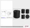 Dimensional spec drawing for Snyder 275 Gallon Vertical Storage Tank (47" L x 47" W x 59" H)