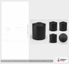 Dimensional spec drawing for Snyder 200 Gallon Vertical Storage Tank (36" L x 36" W x 53" H)