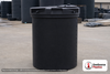 Snyder Industries 330 Gallon ASTM XLPE Black Heavy Duty Vertical Storage Tank. Crosslinked Linear Polyethylene; Black; dimensions 68.0in H x 47.0in W x 47.0in L; 108.0 lb empty; 1.9 specific gravity rating; fittings: 1 Manway / Lid; max temp 140 deg  F / 60 deg  C; 3 Year Warranty. Manufacturer part number 5750100n48. Manufactured by Snyder. Sold by OneSource Plastics (https://www.onesourceplastics.com).