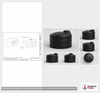 Dimensional spec drawing for Snyder 550 Gallon Vertical Storage Tank (64" L x 64" W x 46" H)