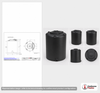 Dimensional spec drawing for Snyder 400 Gallon Vertical Storage Tank (45" L x 45" W x 62" H)