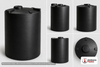 Dimensional spec drawing for Snyder 1100 Gallon Vertical Storage Tank (64" L x 64" W x 90" H)