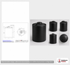 Dimensional spec drawing for Snyder 1000 Gallon Vertical Storage Tank (60" L x 60" W x 89" H)