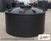 Snyder Industries 1500 Gallon ASTM HDPE Black Heavy Duty Vertical Storage Tank. High Density Linear Polyethylene; Black; dimensions 77.0in H x 89.0in W x 89.0in L; 400.0 lb empty; 1.9 specific gravity rating; fittings: 1 Manway / Lid; max temp 120 deg  F / 48 deg  C; 3 Year Warranty. Manufacturer part number 5990300n51. Manufactured by Snyder. Sold by OneSource Plastics (https://www.onesourceplastics.com).