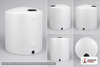 Dimensional spec drawing for Chem-Tainer 6400 Gallon Vertical Storage Tank (120" L x 120" W x 150" H)