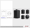 Dimensional spec drawing for Snyder 12500 Gallon Vertical Storage Tank (142" L x 142" W x 198" H)
