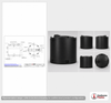 Dimensional spec drawing for Snyder 8750 Gallon Vertical Storage Tank (142" L x 142" W x 146" H)