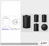 Dimensional spec drawing for Snyder 7500 Gallon Vertical Storage Tank (102" L x 102" W x 234" H)