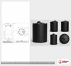 Dimensional spec drawing for Snyder 4900 Gallon Vertical Storage Tank (90" L x 90" W x 202" H)