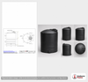 Dimensional spec drawing for Snyder 4650 Gallon Vertical Storage Tank (102" L x 102" W x 154" H)