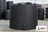 Snyder Industries 4100 Gallon ASTM XLPE Black Heavy Duty Vertical Storage Tank. Crosslinked Linear Polyethylene; Black; dimensions 130.0in H x 102.0in W x 102.0in L; 1100.0 lb empty; 1.9 specific gravity rating; fittings: 1 Manway / Lid; max temp 140 deg  F / 60 deg  C; 3 Year Warranty. Manufacturer part number 7360000n48. Manufactured by Snyder. Sold by OneSource Plastics (https://www.onesourceplastics.com).