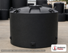 Snyder Industries 2000 Gallon ASTM XLPE Black Heavy Duty Vertical Storage Tank. Crosslinked Linear Polyethylene; Black; dimensions 88.0in H x 90.0in W x 90.0in L; 475.0 lb empty; 1.9 specific gravity rating; fittings: 1 Manway / Lid; max temp 140 deg  F / 60 deg  C; 3 Year Warranty. Manufacturer part number 8130000n48. Manufactured by Snyder. Sold by OneSource Plastics (https://www.onesourceplastics.com).