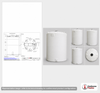 Dimensional spec drawing for Snyder 8500 Gallon Vertical Storage Tank (120" L x 120" W x 194" H)