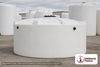Snyder Industries 4500 Gallon ASTM XLPE Vertical Storage Tank. Crosslinked Linear Polyethylene; Natural White; dimensions 91.0in H x 143.0in W x 143.0in L; 900.0 lb empty; 1.5 specific gravity rating; fittings: 1 Manway / Lid; max temp 140 deg  F / 60 deg  C; 3 Year Warranty. Manufacturer part number 7000400n40. Manufactured by Snyder. Sold by OneSource Plastics (https://www.onesourceplastics.com).