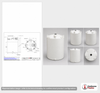 Dimensional spec drawing for Snyder 3000 Gallon Vertical Storage Tank (90" L x 90" W x 127" H)