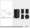 Dimensional spec drawing for Snyder 4400 Gallon Vertical Storage Tank (90" L x 90" W x 182" H)