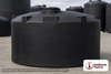 Snyder Industries 4000 Gallon ASTM Black Vertical Storage Tank. Polyethylene; Black; dimensions 104.0in H x 120.0in W x 120.0in L; 810.0 lb empty; 1.5 specific gravity rating; fittings: 1 Manway / Lid; max temp 120 deg  F / 48 deg  C; 3 Year Warranty. Manufacturer part number 7421100n49. Manufactured by Snyder. Sold by OneSource Plastics (https://www.onesourceplastics.com).