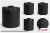 Snyder Industries 2500 Gallon ASTM 1.35 SG Black Vertical Storage Tank