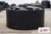 Snyder Industries 2000 Gallon ASTM Black Heavy Duty Vertical Storage Tank. High Density Linear Polyethylene; Black; 84" H x
