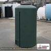 Norwesco 75 Gallon Vertical Water Tank. 75 gallon capacity; Polyethylene; Green; 50" H x 23" W x 23" L; fittings: 1 Inlet, 1
