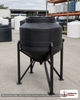 Snyder Industries 60 Gallon Black Heavy Duty Cone Bottom Mixing Tank. High Density Linear Polyethylene; Black; 29" H x 30" W