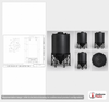 Dimensional spec drawing for Snyder 5500 Gallon Cone Bottom Tank (90" L x 90" W x 241" H)