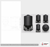 Dimensional spec drawing for Snyder 3900 Gallon Cone Bottom Tank (90" L x 90" W x 180" H)