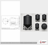 Dimensional spec drawing for Snyder 2500 Gallon Cone Bottom Tank (95" L x 95" W x 104" H)