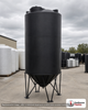 Snyder Industries 1500 Gallon Heavy Duty Cone Bottom Tank. 1500 gallon capacity; High Density Linear Polyethylene; Black; dimensions 141.0in H x 64.0in W x 64.0in L; 315.0 lb empty; 1.9 specific gravity rating; 45-degree cone bottom; fittings: 1 Manway / Lid; max temp 100 deg  F / 37 deg  C. Manufacturer part number 5010000n51. Manufactured by Snyder. Sold by OneSource Plastics (https://www.onesourceplastics.com).