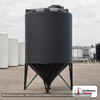 Snyder Industries 1000 Gallon Heavy Duty Cone Bottom Tank. 1000 gallon capacity; High Density Linear Polyethylene; Black; dimensions 103.0in H x 64.0in W x 64.0in L; 210.0 lb empty; 1.9 specific gravity rating; 45-degree cone bottom; fittings: 1 Manway / Lid; max temp 100 deg  F / 37 deg  C. Manufacturer part number 5000000n51. Manufactured by Snyder. Sold by OneSource Plastics (https://www.onesourceplastics.com).