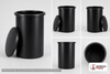 Chem-Tainer 16 Gallon Plastic Open Top Batch Storage Tank in Black