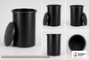Dimensional spec drawing for Chem-Tainer 16 Gallon Open Top - Cylindrical (16" L x 16" W x 28" H)