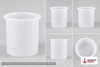 Chem-Tainer 17 Gallon Polypropylene Open Top Batch Storage Tank in White