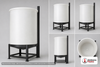 Dimensional spec drawing for Chem-Tainer 750 Gallon Open Top - Cone Bottom (64" L x 64" W x 69" H)