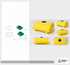 Dimensional spec drawing for Enduraplas 100 Gallon Horizontal Leg Tank (46" L x 41" W x 27" H)