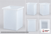 Chem-Tainer 75 Gallon PP Rectangular Open Top Tank