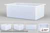 Chem-Tainer 67 Gallon PP Rectangular Open Top Tank
