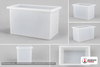 Chem-Tainer 180 Gallon PP Rectangular Open Top Tank