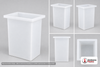 Dimensional spec drawing for Chem-Tainer 22 Gallon Rectangular Open Top Tank (12" L x 12" W x 36" H)
